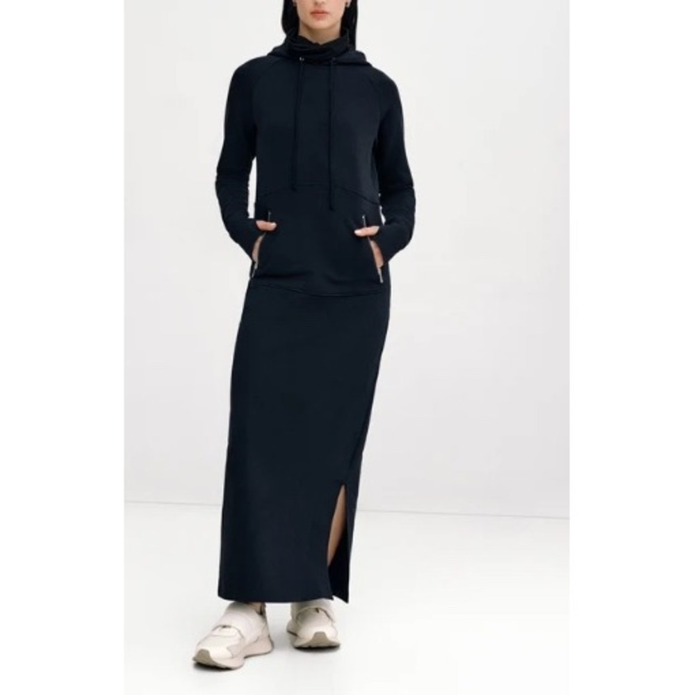 Marcella NYC Manhattan Elba Sweatshirt Dress Hoodie Maxi Dress Size P S